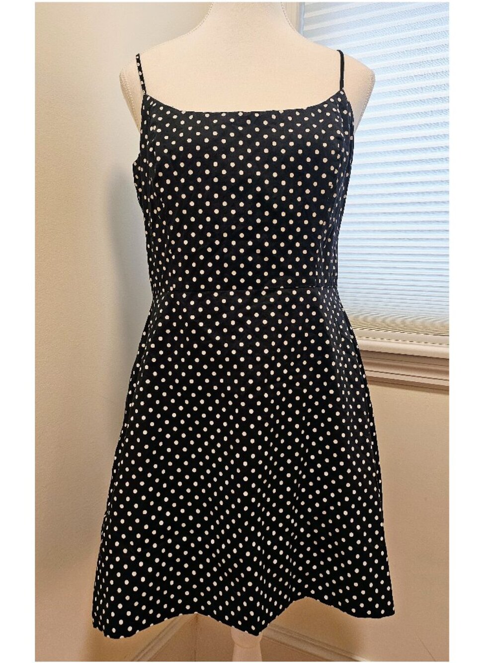 💯 Vintage Jessica Howard Petites Polka Dot Little Black Dress 💯